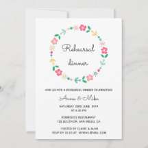 Convite para janto de ensaio de casamento da bande