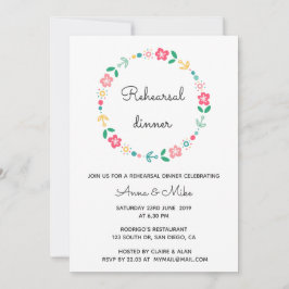 Convite para janto de ensaio de casamento da bande