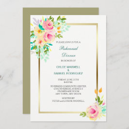 Convite para Janto de ensaio de casamento de Rosas