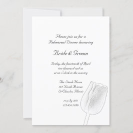 Convite para Janto de ensaio de casamento de Tulip