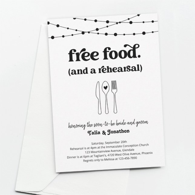 Convite para Janto de ensaio de casamento divertid (Criador carregado)
