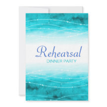 Convite para janto de ensaio de casamento no mar p