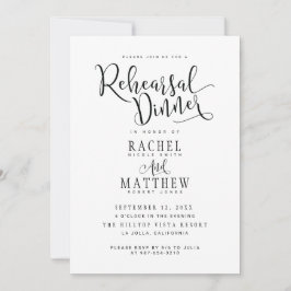 Convite para Janto de ensaio de casamento simples 