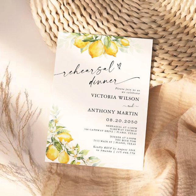 Convite para Janto de ensaio de Citrinos Verdes-li (Criador carregado)