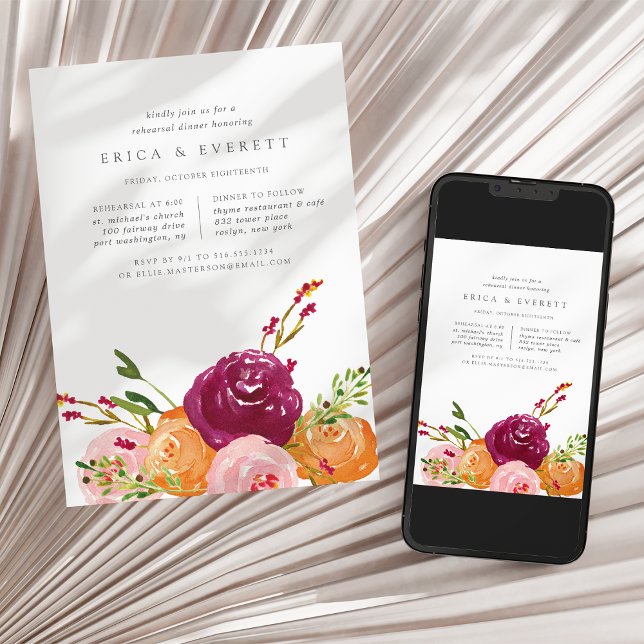 Convite para Janto de ensaio de colheita de Buquês (Criador carregado)