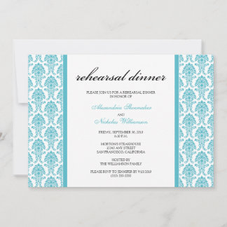 Convite para Janto de ensaio de Damask encantador