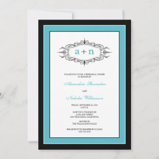Convite para Janto de ensaio de Elegante (aqua)