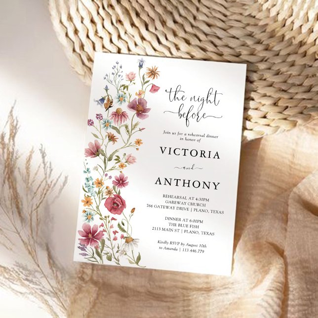 Convite para Janto de ensaio de flores selvagens (Criador carregado)