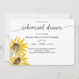 Convite para Janto de ensaio de girassol