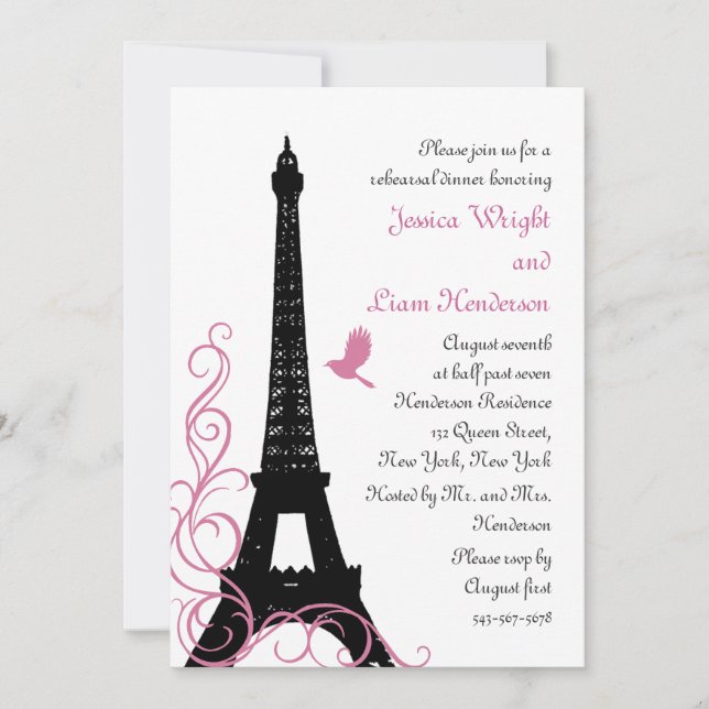 Convite para Janto de Ensaio de Pássaros de Amor N (Frente)