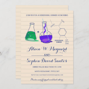 Convite para Janto de ensaio de química roxa e ver