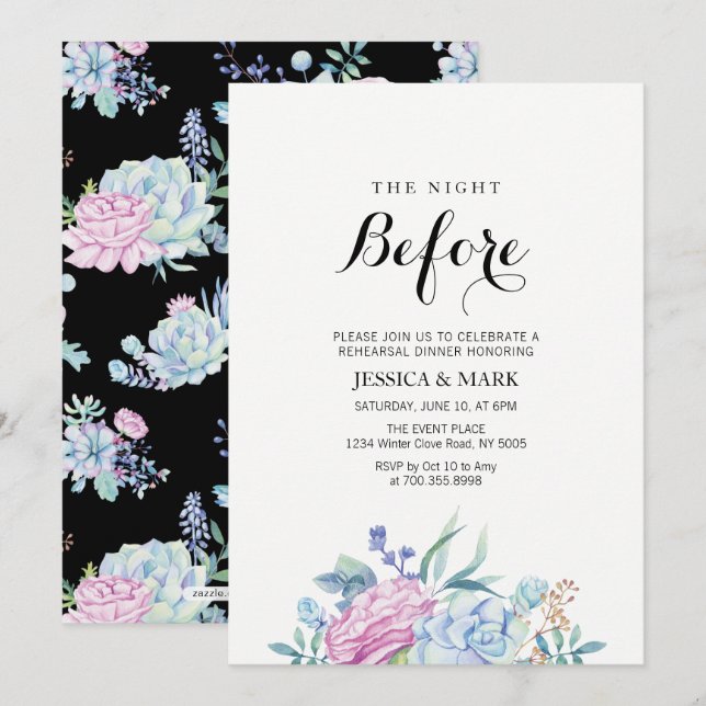 Convite para Janto de Ensaio de Sucultivos Tropica (Frente/Verso)