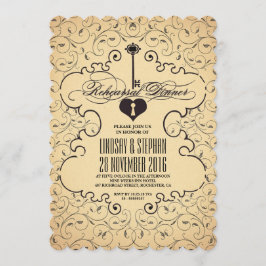 Convite para Janto de Ensaio de Vintagem Chave do 