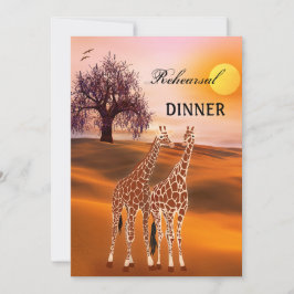 Convite para Janto de ensaio do Zoo Giraffe Safari