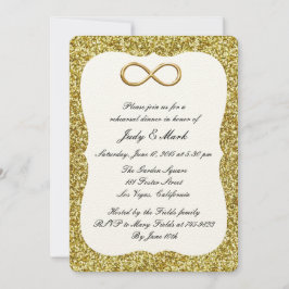 Convite para Janto de ensaio Dourado de Infinidade