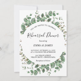 Convite para Janto de ensaio Emerald Greenery