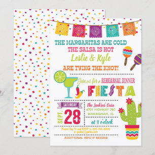 Convite para Janto de ensaio Fiesta - Branco