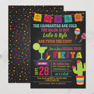 Convite para Janto de ensaio Fiesta - Preto