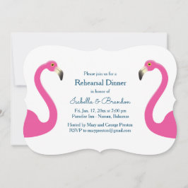 Convite para Janto de ensaio Flamingo rosa