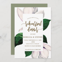 convite para janto de ensaio moderno da magnólia