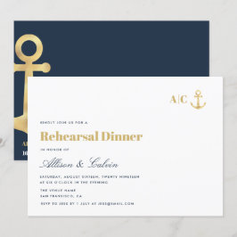 convite para janto de ensaio náutico moderno