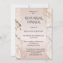 Convite para Janto de ensaio oral Dourado Marble R