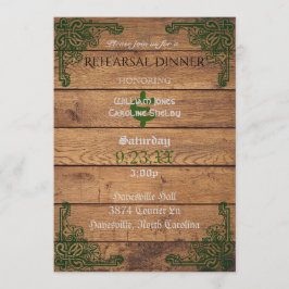 Convite para Janto de Ensaio Rustic Celtic Claddag