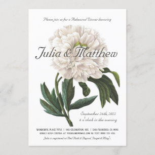Convite para Janto de ensaio Vintage Botanical