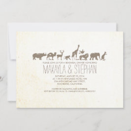 Convite para Janto de ensaio Zoo Safari