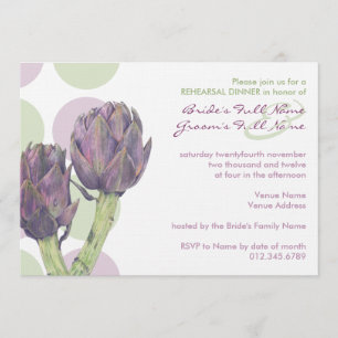 Convite para Janto de Ensaios de Artichokes Roxos