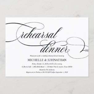 Convite para Janto de Ensaios de Casamento Elegant
