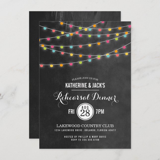 Convite para Janto de ensaios de luzes de cordas c (Frente/Verso)