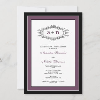 Convite para Janto de Ensaios Elegante (Lilac)