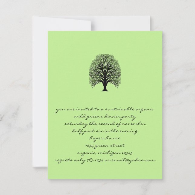 Convite para Janto de espiral de árvore (Frente)