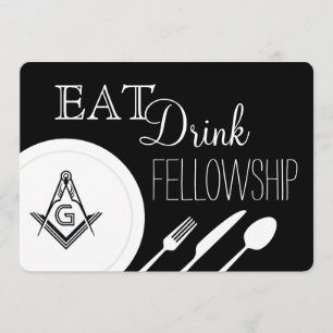 Convite para Janto de Fellowship Masonic - Freemas