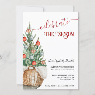 Convite para Janto de Férias da árvore de Natal