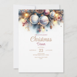 Convite para Janto de Natal em Watercolor