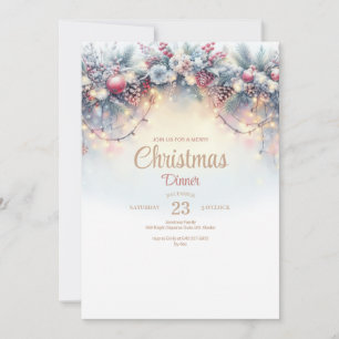 Convite para Janto de Natal em Watercolor