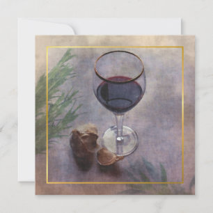 convite para janto de vinho e alho