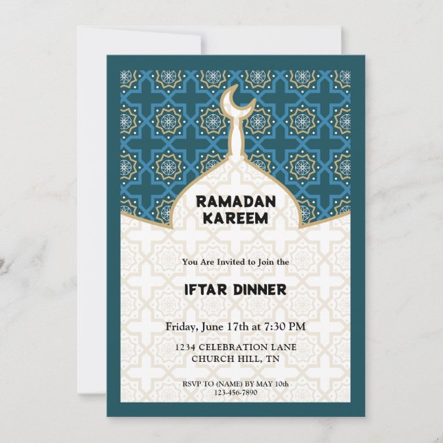 Convite para Janto Ramadan iftar (Frente)
