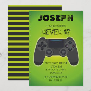 Convite para jogador, nível de videogame avançado