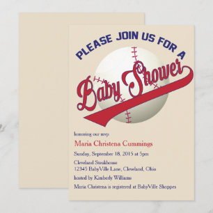 Convite para Jogar Ball Baseball Chá de fraldas