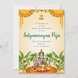convite para katha de Satya Narayan pooja Satyanar