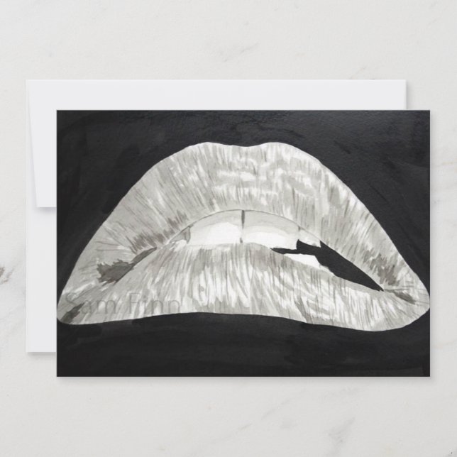 Convite para Lábios Bitten (Frente)