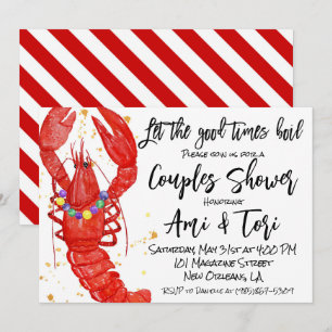 Convite para Lagostins de Mardi Gras