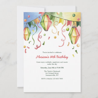 Convite para Lanternas de Papel