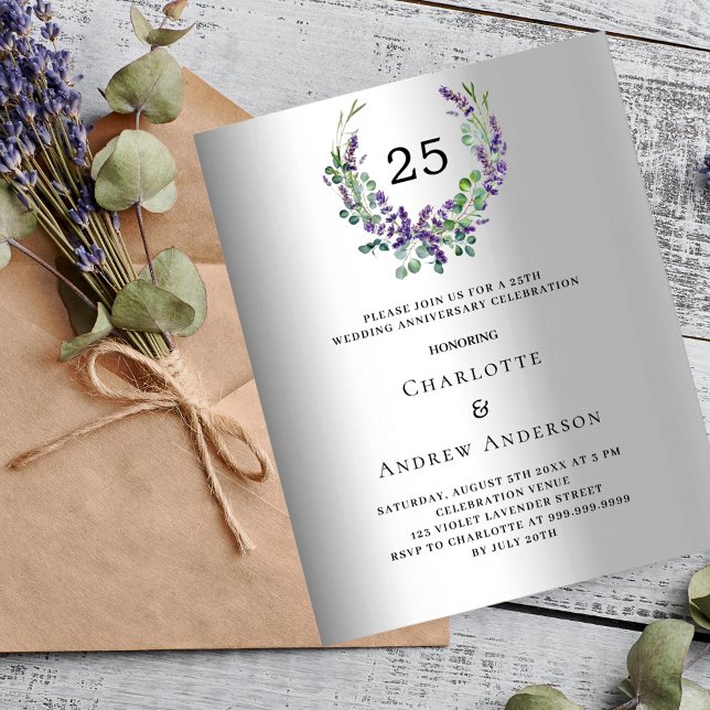 convite para lavanda de aniversário de casamento (Criador carregado)