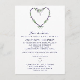 Convite para Lavanda de Casamento de Coração à