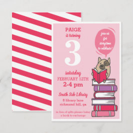 Convite para Leitura de Festa de aniversário de Li