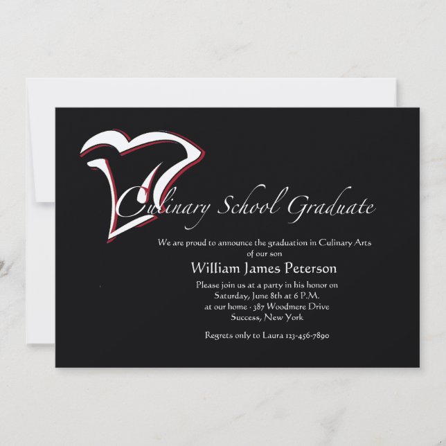 Convite para Licenciamento Escolar de Culinária (Frente)